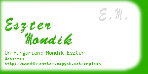 eszter mondik business card